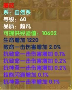 超凡幻灵属性对比03